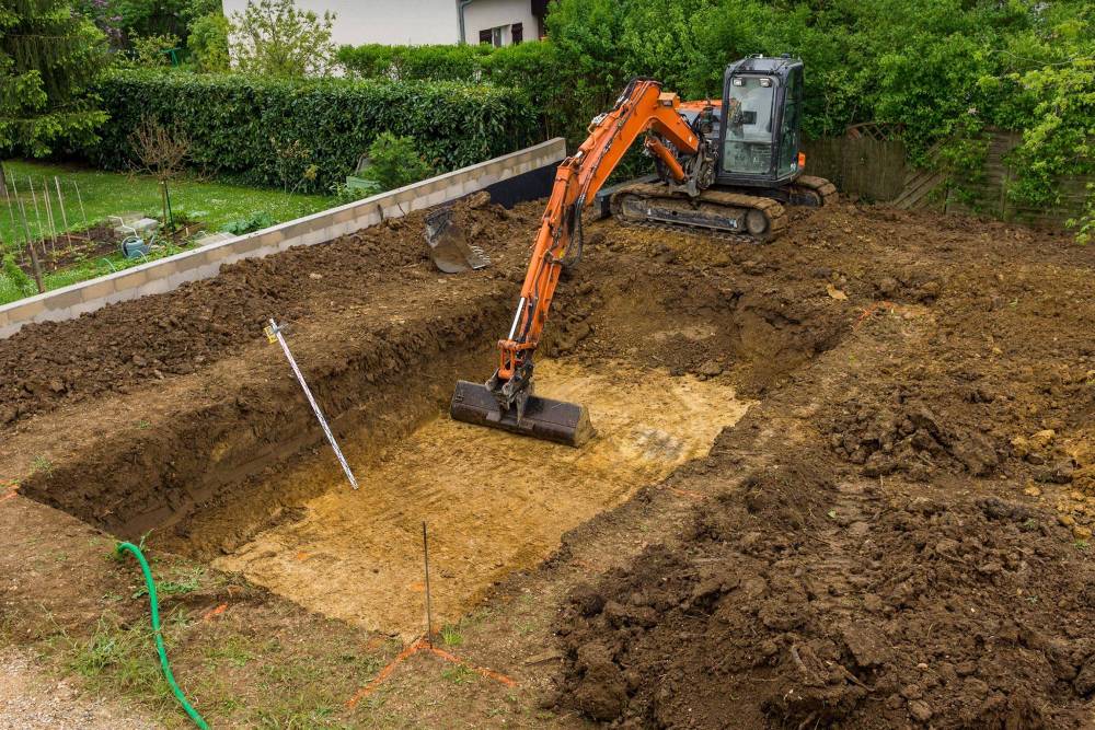 Creusement piscine